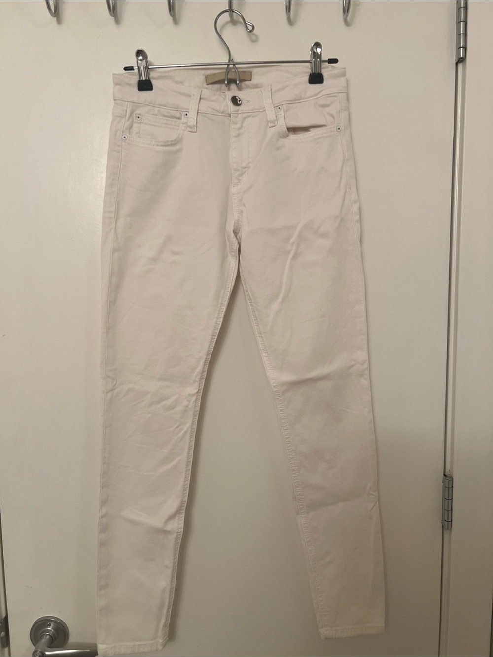 Joe’s Jeans Mid‑Rise Skinny Ankle – Cream/White, Size 26 - Picture 5 of 8